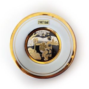 24 Karat Gold Edged The Art of Chokin Collectible Plate